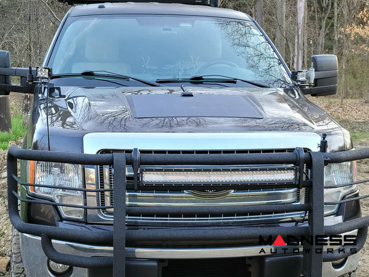 Ford F-150 Flexible Solar Panel Kit - Complete Kit w/ Waterproof Controller + Hood Decal - 2009-2014 - 60W